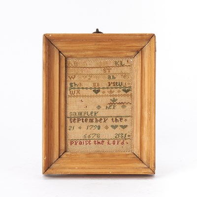 Lot 374 - Miniature Needlework Sampler