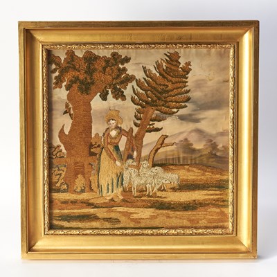 Lot 377 - Needlework, Watercolor and Gouache on Paper Picture