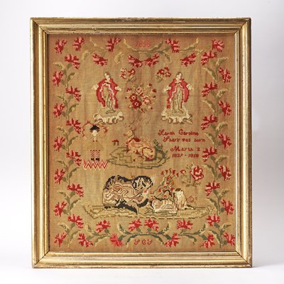 Lot 379 - Needlework Sampler "Sarah Caroline Sharp"