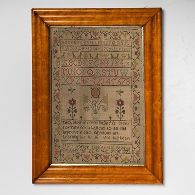 Lot 383 - Needlework Sampler "Mary Porter"