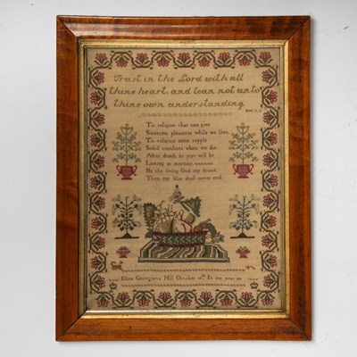 Lot 388 - Needlework Sampler "Eliza Georgiana Hill"