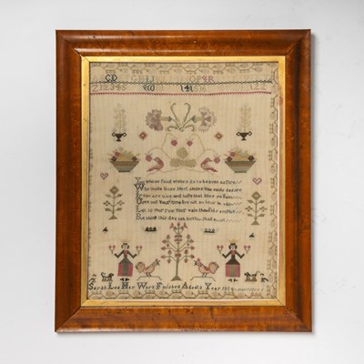 Lot 389 - Needlework Sampler "Sarah Lee"