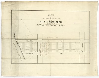 Lot 192 - A nice lithograph map featuring the Hudson River