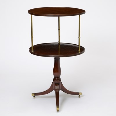 Lot 585 - George III Mahogany and Brass Dumbwaiter