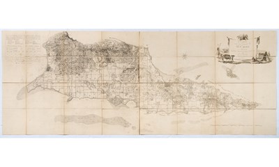 Lot 178 - Important early map of St. Croix in the Virgin Islands