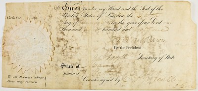 Lot 141 - Martin Van Buren signature as President