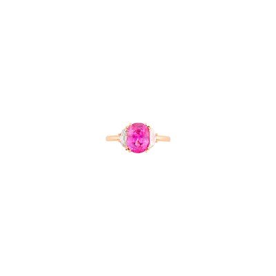 Lot 52 - Rose Gold, Pink Sapphire and Diamond Ring