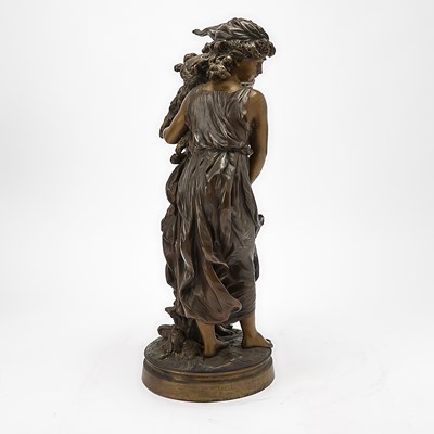 Lot 253 - Hippolyte Francois Moreau 'Consolation' Patinated Bronze Sculpture