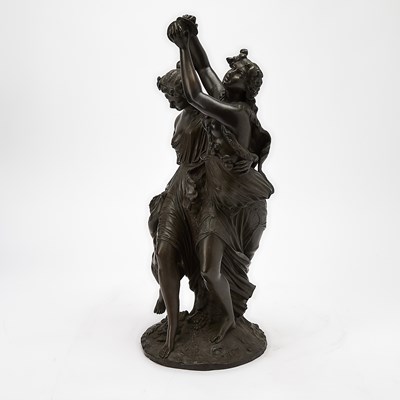 Lot 176 - Edmond Louis Auguste Leveque Bronze Figural Group Entitled "Danseurs"
