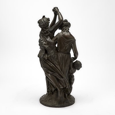 Lot 176 - Edmond Louis Auguste Leveque Bronze Figural Group Entitled "Danseurs"