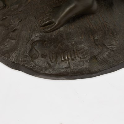 Lot 176 - Edmond Louis Auguste Leveque Bronze Figural Group Entitled "Danseurs"