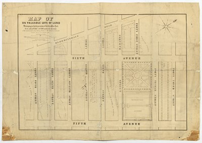 Lot 183 - Map of property auctioned under the Commissioners of the Sinking Fund
