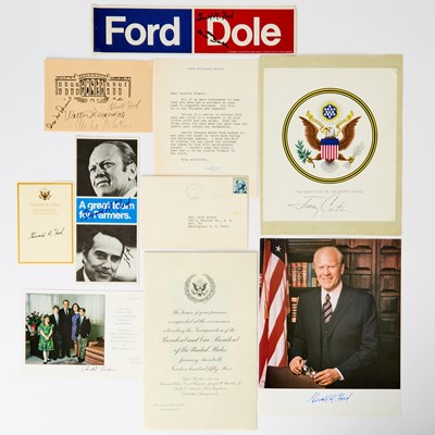 Lot 146 - Signatures of Nixon, Carter, and five of Ford
