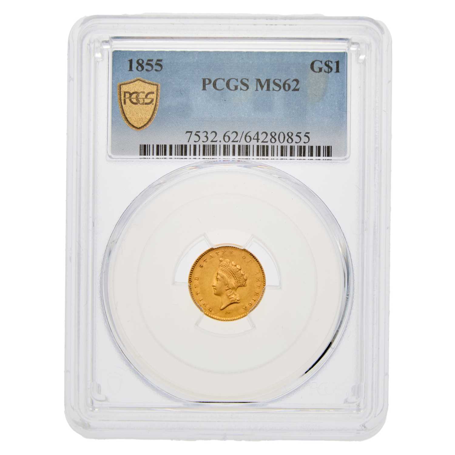 Lot 29 - United States. 1855 Gold Dollar. PCGS MS-62.