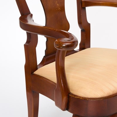 Lot 155 - Set of Sixteen George II Style Upholstered Walnut Dining Chairs