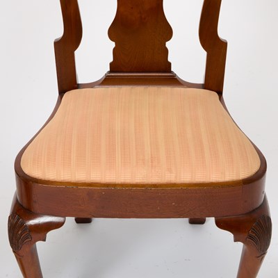 Lot 155 - Set of Sixteen George II Style Upholstered Walnut Dining Chairs