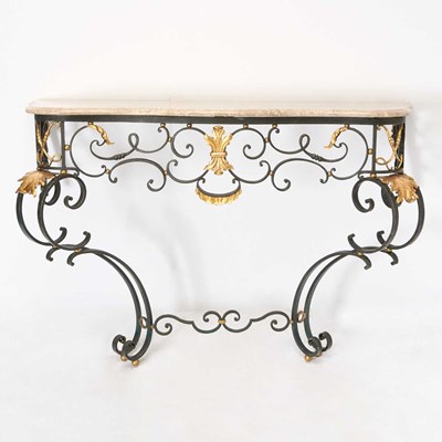 Lot 169 - Louis XV Style Gilt Metal and Iron Console
