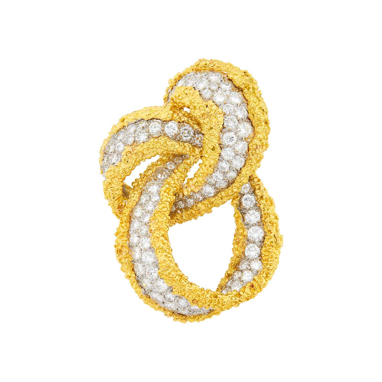 Lot 134 - Hammerman Brothers Two-Color Gold and Diamond Pendant
