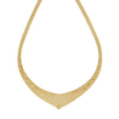 Lot 2 - Tiffany & Co., Elsa Peretti Gold Mesh Necklace
