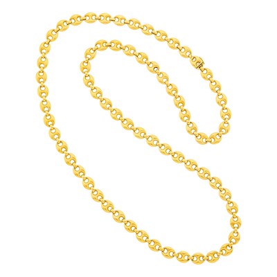 Lot 1164 - Long Gold Nautical Link Chain Necklace