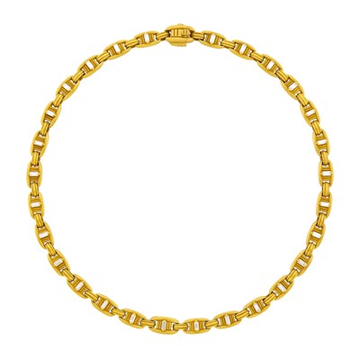 Lot 1166 - Barry Kieselstein-Cord Gold and Diamond Link Necklace