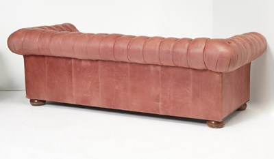 Lot 179 - Leather Upholstered Chesterfield Sofa