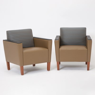 Lot 188 - Pair of Upholstered Club Chairs