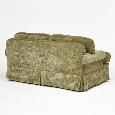 Lot 260 - Pair of Green Upholstered Beckenstein Settees