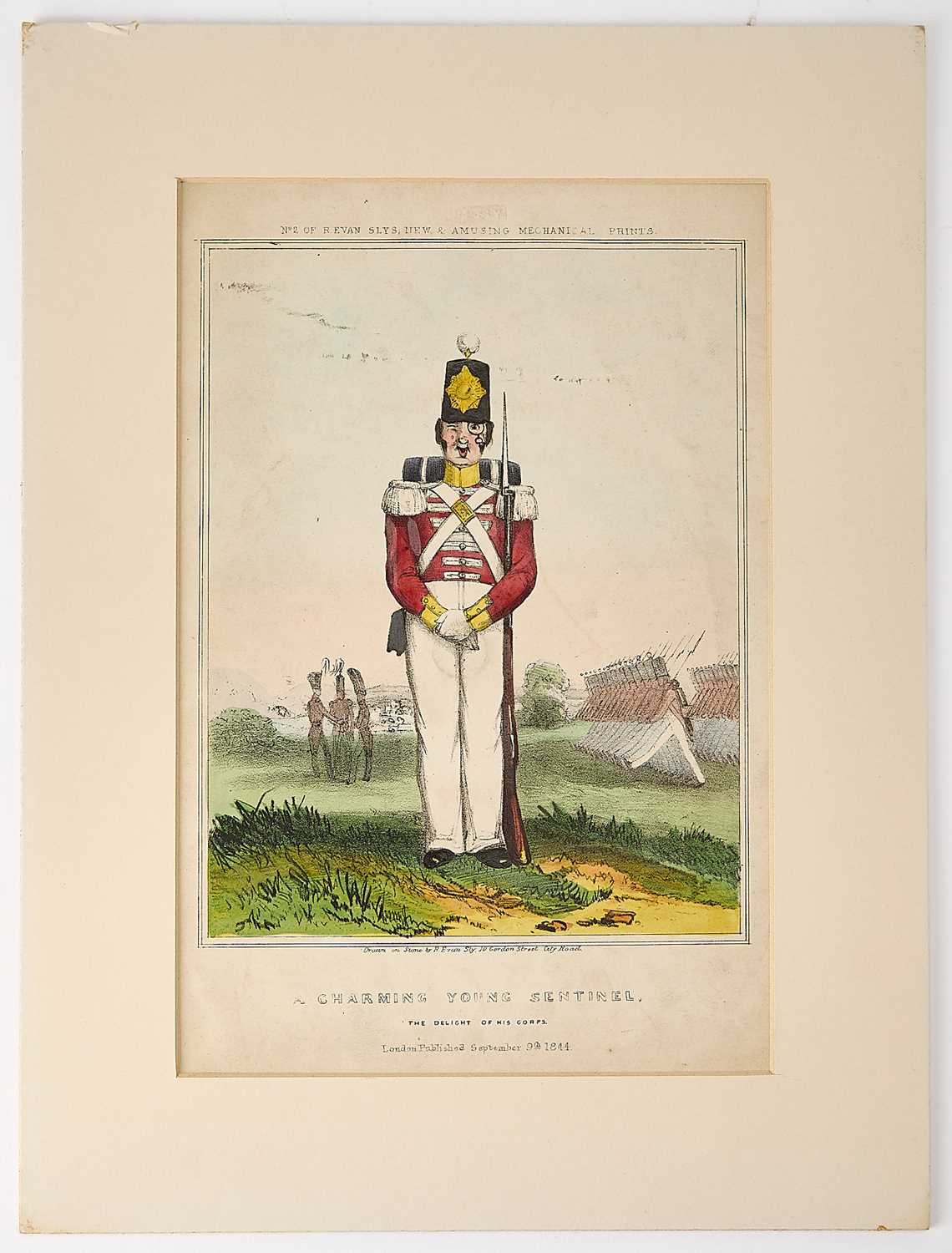 Lot 212 - A movable caricature of a young soldier