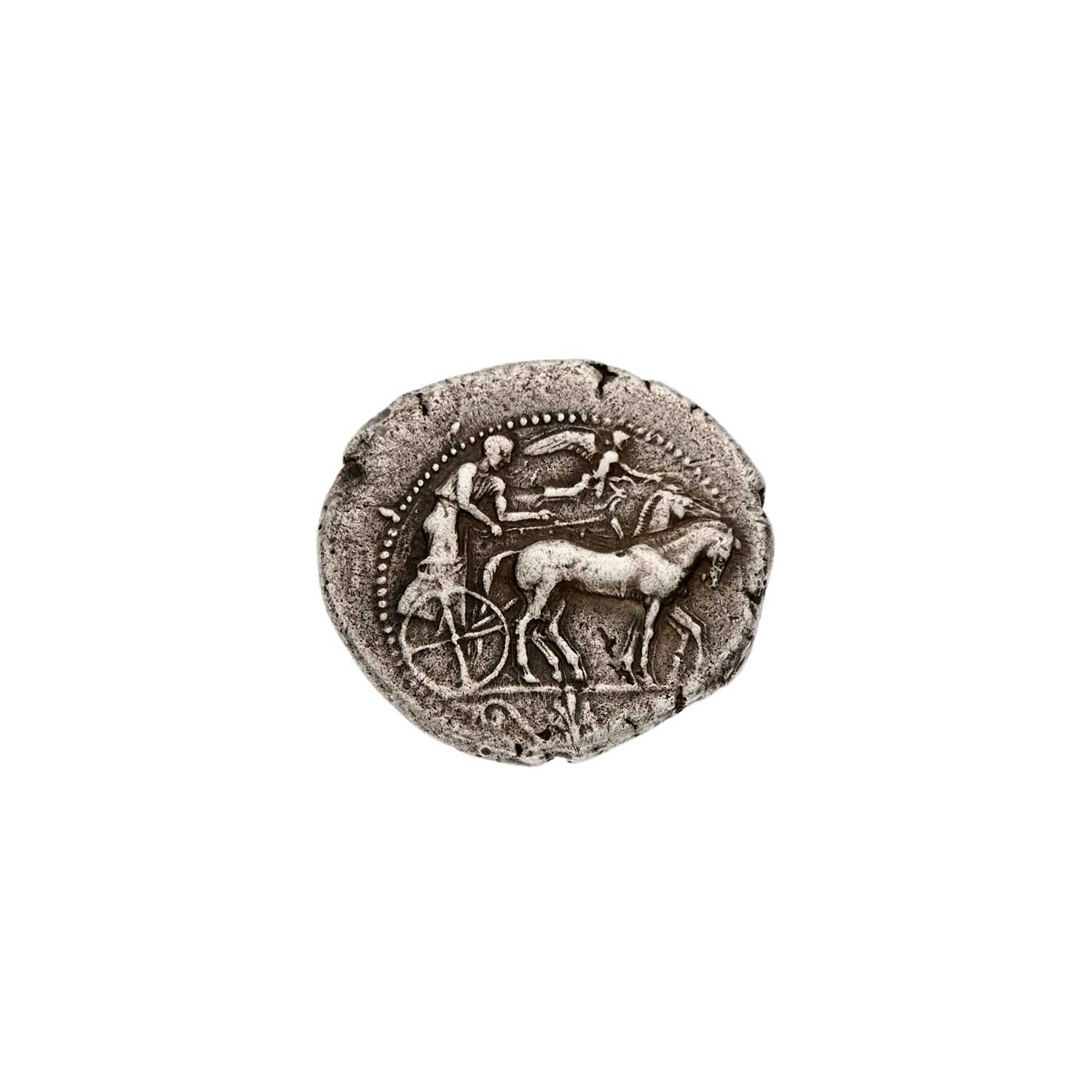 Lot 3 - Sicily, Gela. c. 450-440 B.C.E. AR Tetradrachm. 17.18g.