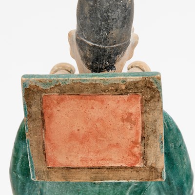 Lot 71 - A Chinese Glazed Pottery Figure of an Attendant