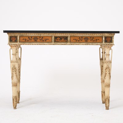 Lot 299 - Continental Marble Top Painted Console Table