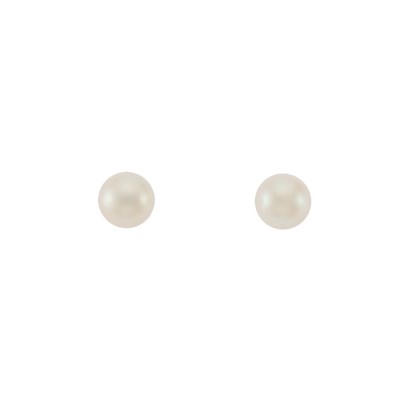 Lot 1045 - Tiffany & Co. Pair of Gold and Cultured Pearl Earrings