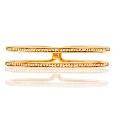 Lot 1010 - Antonini Gold and Diamond Bangle Bracelet