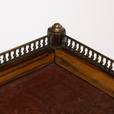 Lot 110 - Victorian Leather Mounted Calamander Desk