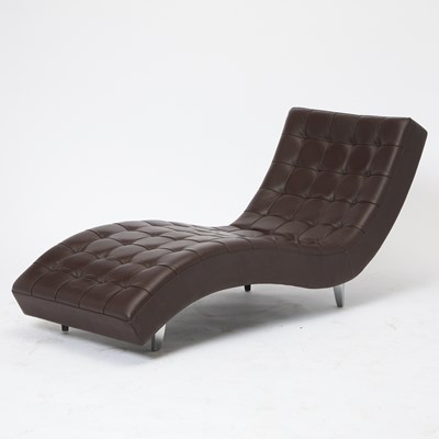 Lot 428 - Roche Bobois Leather Upholstered "Dolce" Chaise Longue