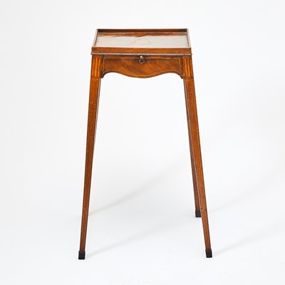 Lot 156 - George III Mahogany Satinwood Marquetry-Inlaid Kettle Stand