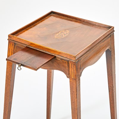 Lot 156 - George III Mahogany Satinwood Marquetry-Inlaid Kettle Stand