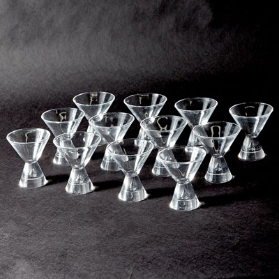Lot 866 - Set of Twelve Steuben Teardrop Cordials