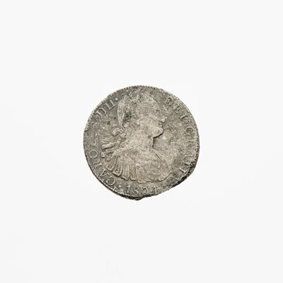 Lot 167 - Spanish Colonial Issue, Mexico. 1804-Mo TH 8 Reales. Shipwreck Recovery, approximately Fine. 1822 Rumrunner Shipwreck.