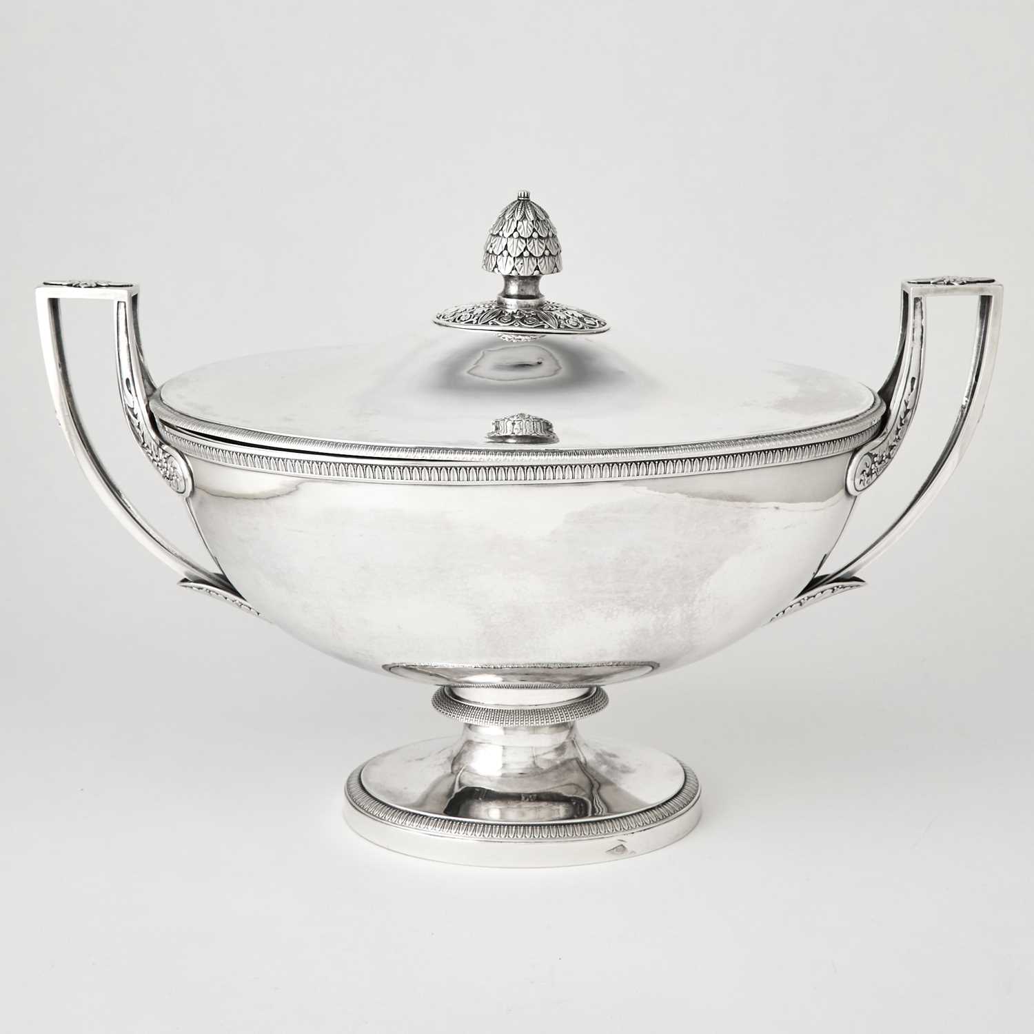 Lot French Silver Covered Soup Tureen