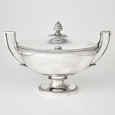 Lot French Silver Covered Soup Tureen