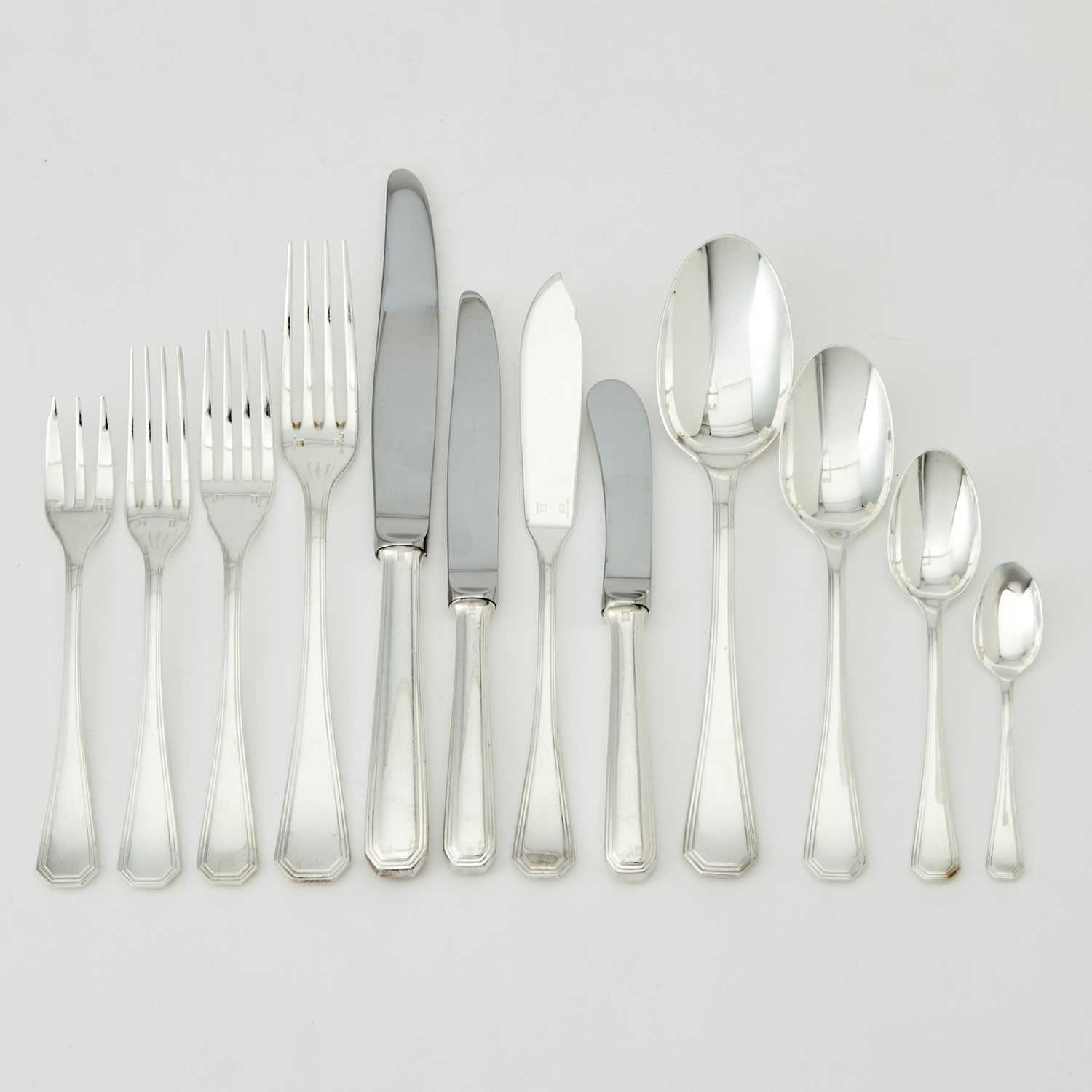 Lot 156 - Extensive Christofle Silver Plated "America" Pattern Flatware Service