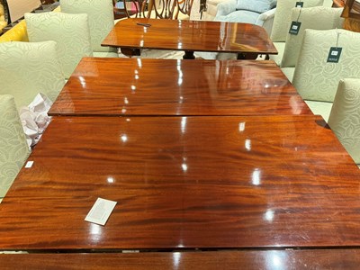 Lot 164 - George III Style Mahogany Quadruple Pedestal Dining Table