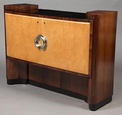 Lot 95 - Italian Art Deco Burl and Rosewood Cabinet