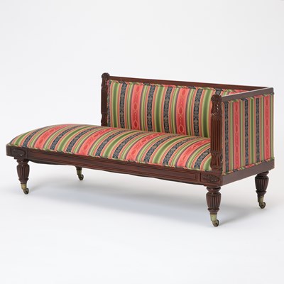 Lot 132 - Regency Style Upholstered Mahogany Settee