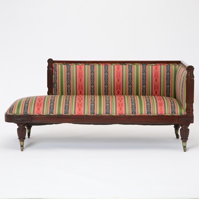 Lot 127 - Regency Style Upholstered Mahogany Settee