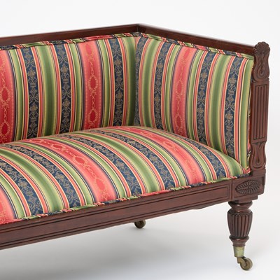 Lot 127 - Regency Style Upholstered Mahogany Settee
