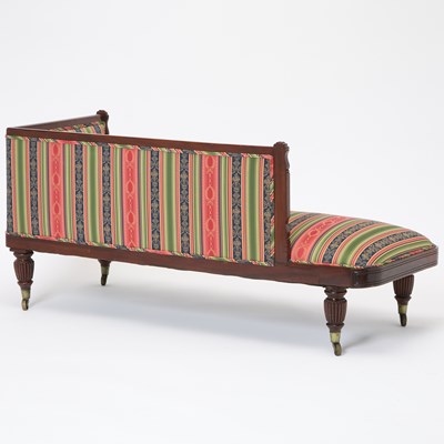 Lot 127 - Regency Style Upholstered Mahogany Settee