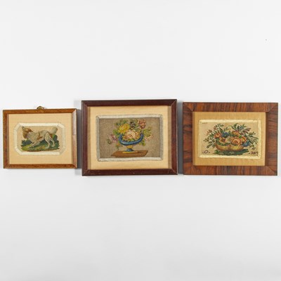 Lot 394 - Group of Three Needlework Pictures